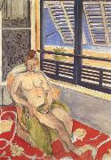 Henri Matisse Sitting in the window of the Nude oil painting artist